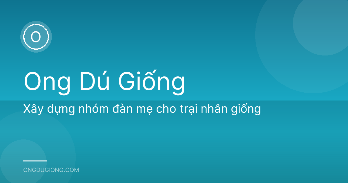 Xây dựng nhóm đàn mẹ cho trại nhân giống